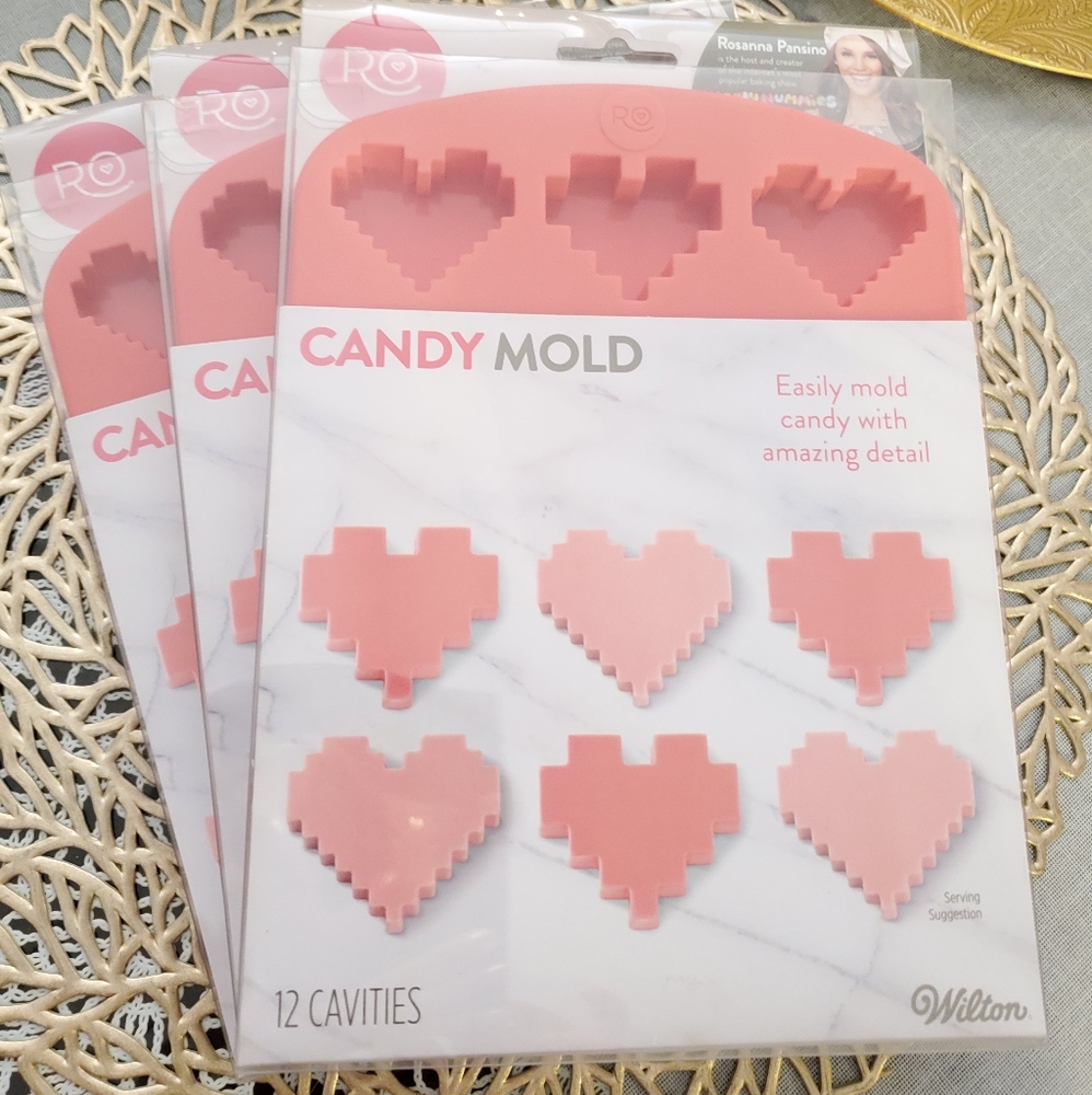 NIB ROSANNA PANSINO by Silicone Candy Heart Mold,